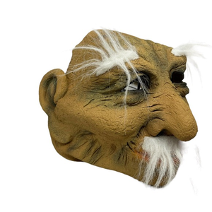 Vintage Paper Magic Group 2003 Halloween‎ Face Mask Old Man White Hair